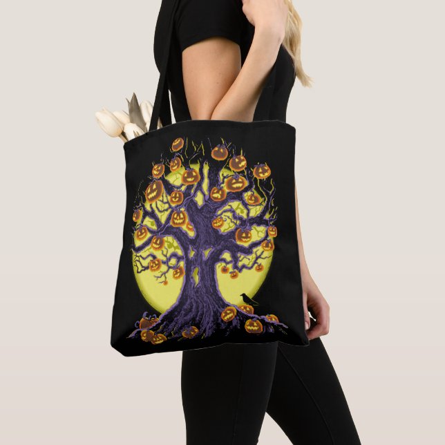 Tote Bag Jack O'Lantern Tree (De près)