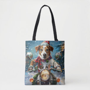 Tote Bag Jack Russell Chien équitation Moto Noël