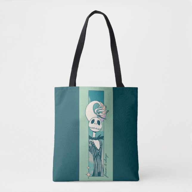 Tote Bag Jack Skellington et Zero - Forever & Always (Devant)