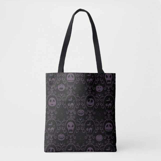 Tote Bag Jack Skellington Halloween Filigree Motif (Devant)