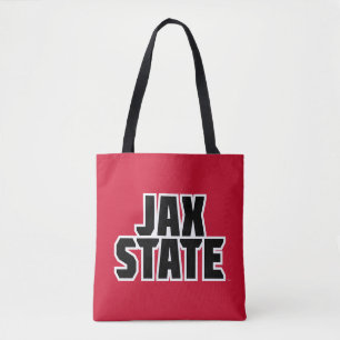 Tote Bag Jacksonville State University JAX STATE Bold Text
