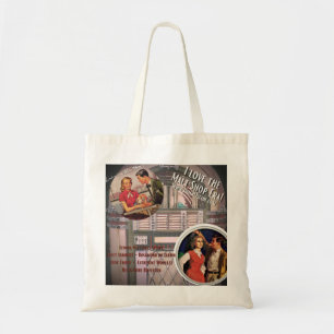 Tote Bag J'adore l'ère des Malt Shop des années 50 !