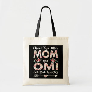 Tote Bag J'Ai Deux Titres Maman Et Omi Fleurs Fleurs Fête D