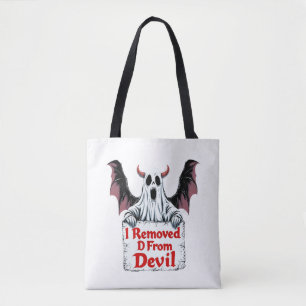 Tote Bag J'ai enlevé D du diable - Imaginaire sombre gothiq