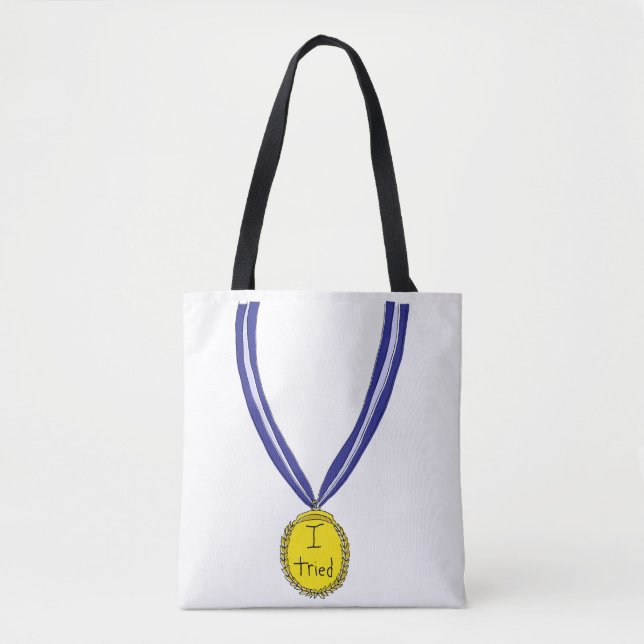 Tote Bag J'ai essayé la médaille (Devant)