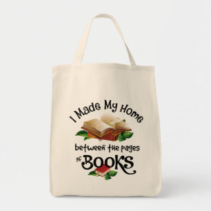 Tote Bag J'ai fait ma maison entre les pages des livres