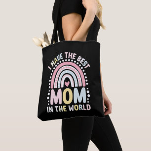 Tote Bag J'ai la meilleure maman du monde Boho Rainbow