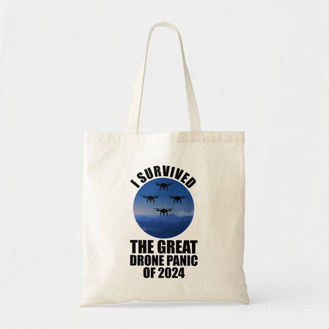 Tote Bag J'Ai Survécu À La Grande Panique Des Drones De 202 (Devant)