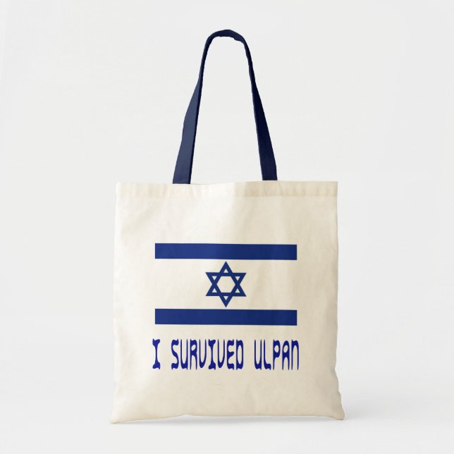 Tote Bag J'ai survécu à Ulpan (Devant)