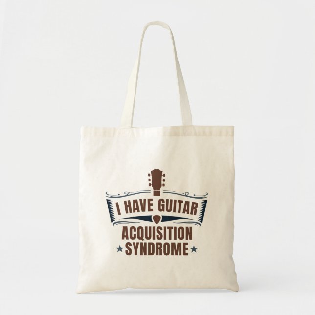 Tote Bag J'Ai Un Syndrome D'Acquisition De Guitare (Devant)