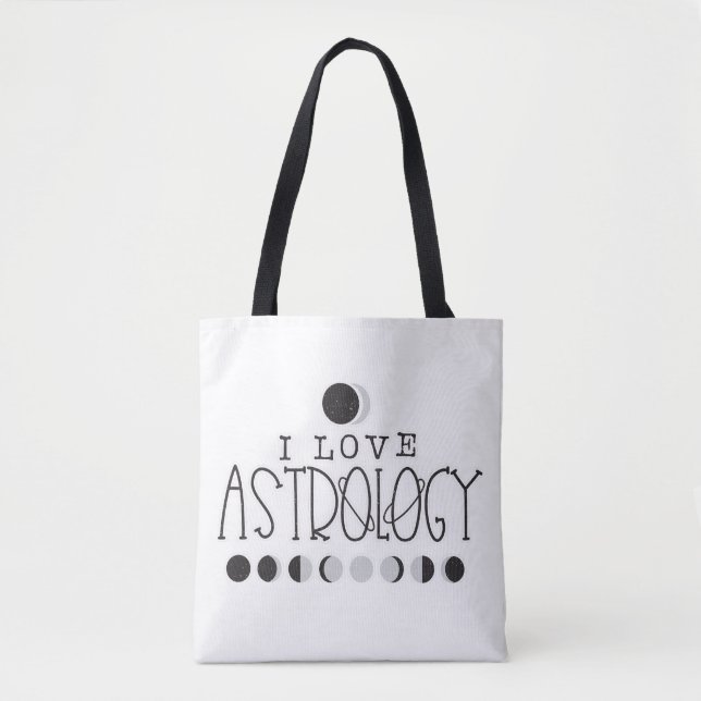 Tote Bag J'aime Astrologie Phases Sun & Moon (Devant)