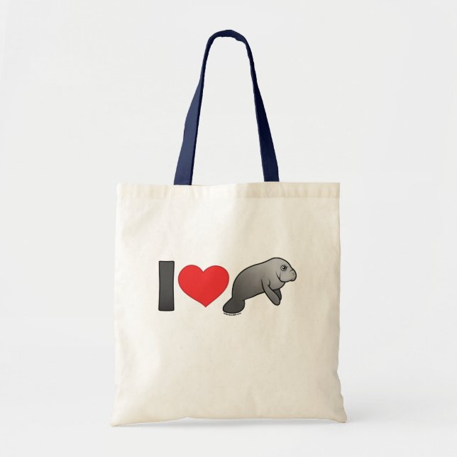 Tote Bag J'aime des lamantins (Devant)