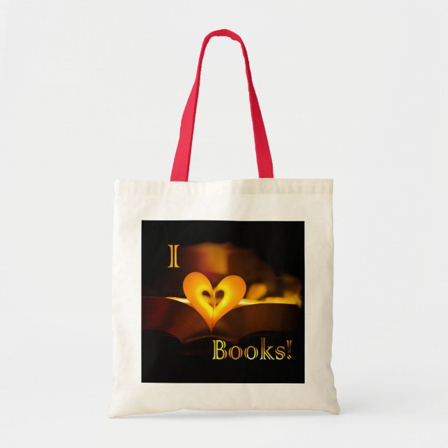 Tote Bag J'aime des livres - I "coeur" réserve (lueur d'une (Devant)
