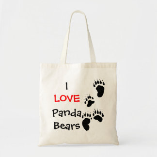 Tote Bag J'aime des ours panda