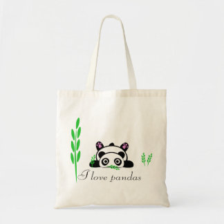 Tote Bag J'aime des pandas