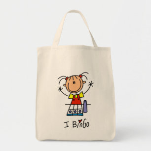 Tote Bag J'aime des T-shirts et des cadeaux de bingo-test