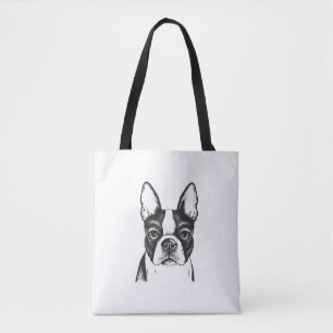 Tote Bag J'aime des terriers de Boston