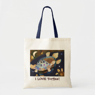 Tote Bag J'AIME des tortues ! Épicerie mignonne