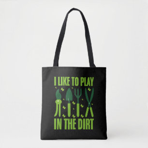 Tote Bag J'aime jouer dans la terre amoureux des jardiniers
