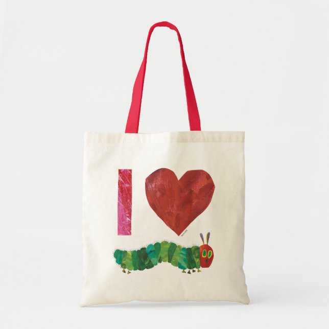 Tote Bag J'Aime La Caterpillar Très Affamée (Devant)
