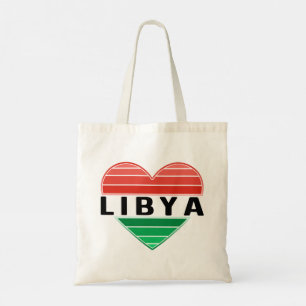 Tote Bag J'aime la Libye, le coeur libyen