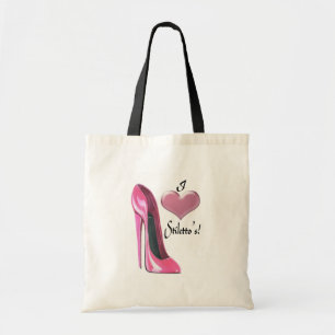 Tote Bag J'aime l'art stylet de chaussure de talon haut