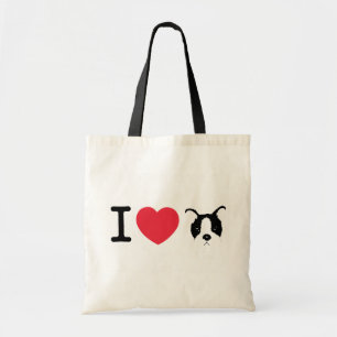 Tote Bag J'aime le chiot Fourre-tout