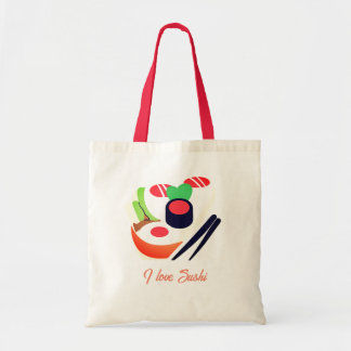 Tote Bag J'aime le design sushi
