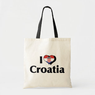 Tote Bag J'aime le drapeau de Croatie