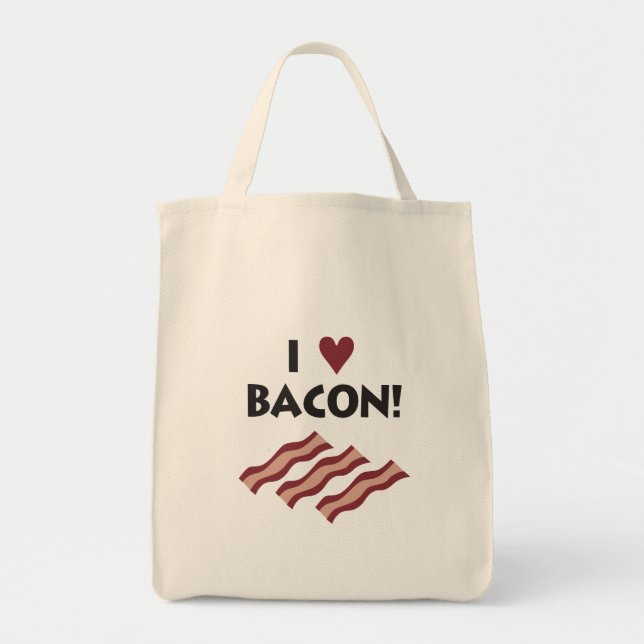 Tote Bag J'aime le lard - Fourre-tout (Devant)