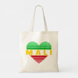 Tote Bag J'aime le Mali, coeur malien