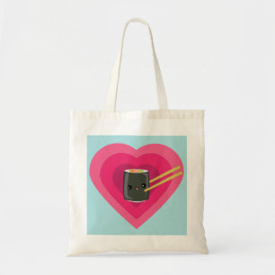 Tote Bag J'aime le petit pain de sushi de Kawaii de sushi