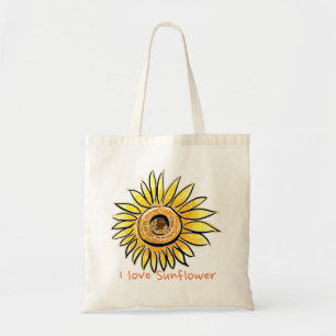 Tote Bag J'aime le tournesol