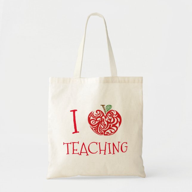 Tote Bag J'aime l'enseignement (Devant)
