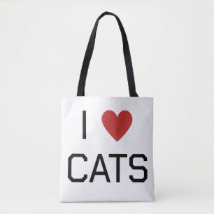 Tote Bag J'aime les chats Message