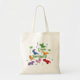 Tote Bag J'Aime Les Dinosaures ! (Cute)