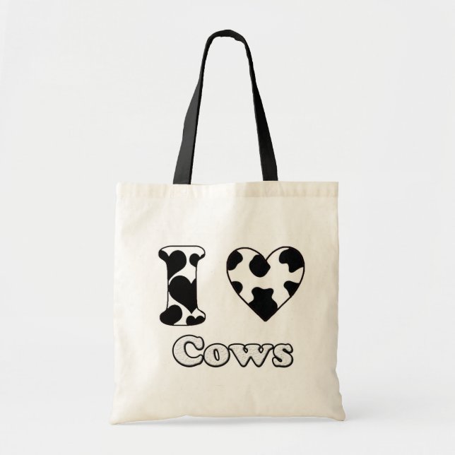 Tote Bag J'aime les vaches (Devant)
