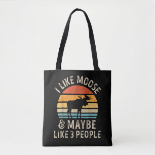 Tote Bag J'Aime L'Oie Et Peut-Être 3 Personnes Elk Deer Lov