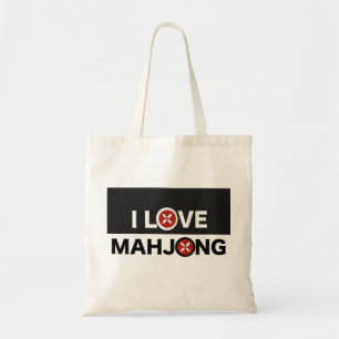Tote Bag J'aime Mahjong O remplacé par la fleur de MJ