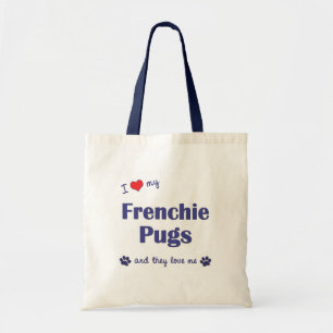Tote Bag J'aime mes carlins de Frenchie (les chiens