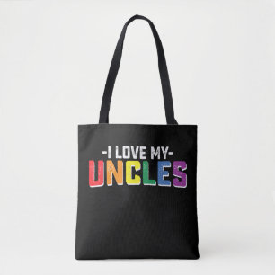 Tote Bag J'Aime Mes oncles Fierté Famille Gay Lesbienne Cor