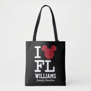 Tote Bag J'aime Mickey Florida Famille Vacances