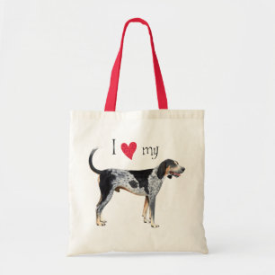 Tote Bag J'aime mon Coonhound de Bluetick