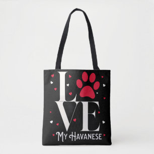 Tote Bag J'Aime Mon Havanais ! Cadeau Sucré Pour Amoureux d