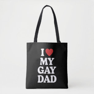 Tote Bag J'aime mon père gay Je cœur mon père gay