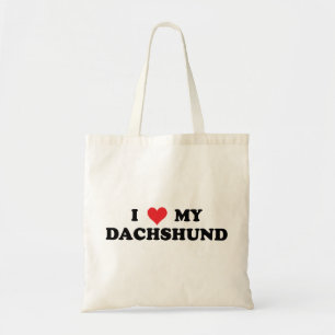 Tote Bag J'aime mon teckel