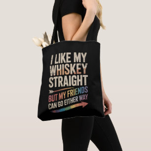Tote Bag J'aime mon Whisky sec mais mes amis LGBTQ