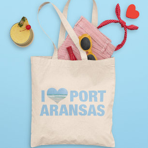 Tote Bag J'aime Port Aransas Jolie Vacances Plage Texas