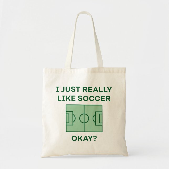 Tote Bag J'Aime Vraiment Le Football Ok (Devant)