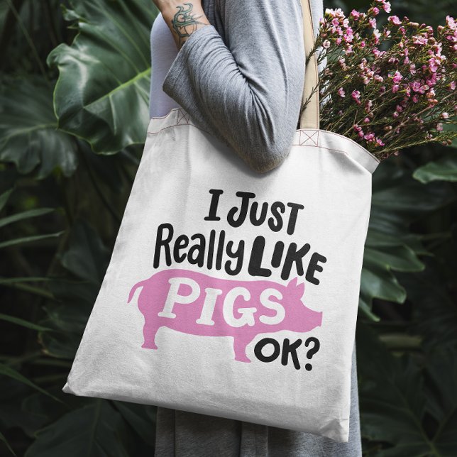 Tote Bag "J'aime vraiment les cochons, d'accord ?" (Créateur téléchargé)